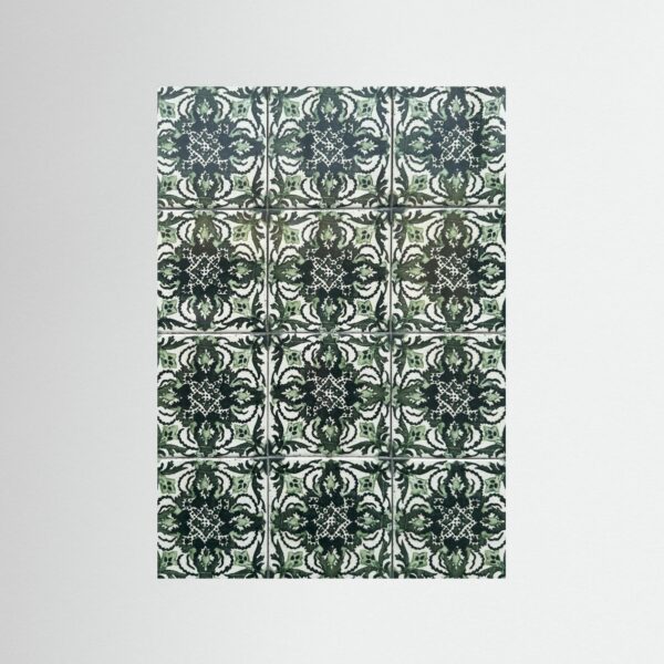 Groene vintage azulejos Portugese tegels en patronen